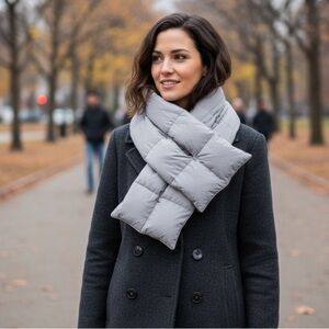 NWT Muji Down Fleece Nude Cream Scarf